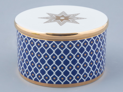 Подарочный набор шкатулка форма Идиллия рисунок Индиго арт. 81.32124.00.1, 