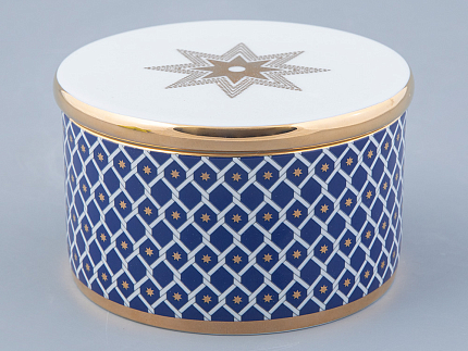 Подарочный набор шкатулка форма Идиллия рисунок Индиго арт. 81.32124.00.1