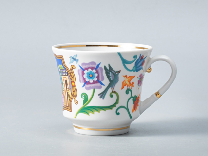 Чашка с блюдцем чайная 220 мл форма Банкетная рисунок Чудоград. Конфеты-бараночки арт. 81.29157.00.1, 