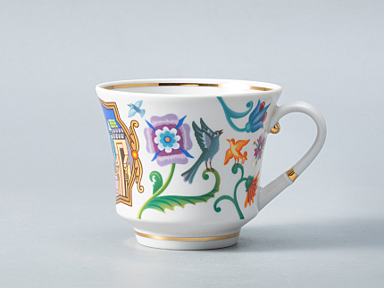 Чашка с блюдцем чайная 220 мл форма Банкетная рисунок Чудоград. Конфеты-бараночки арт. 81.29157.00.1