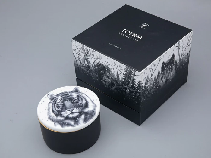 Шкатулка в подарочной упаковке, форма Идиллия, рисунок Тотем. Тигр арт. 81.31652.00.1, 