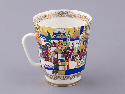 Чашка с блюдцем кофейная 165 мл.,  форма Майская,  рисунок Белые домики арт. 81.13844.00.1