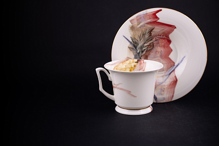 Чашка с блюдцем чайная, форма Юлия, рисунок Татьянин день арт. 41.00179.00.1