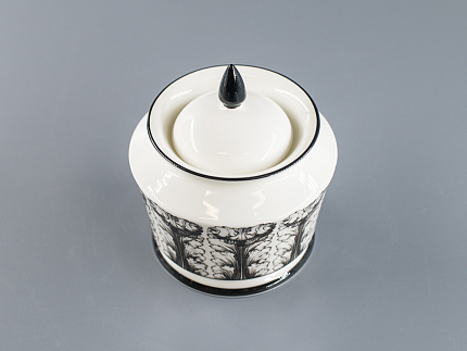 Подарочный набор сахарница форма Юлия рисунок Сысоев. Волшебный сад арт. 81.30908.00.1