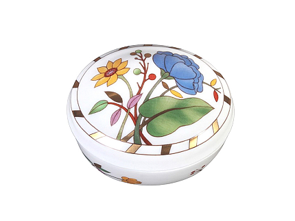 Туалетная коробочка форма Овальная рисунок Пиония арт. 80.80866.00.1