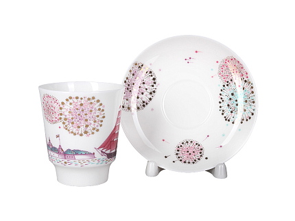 Чашка с блюдцем форма Майская рисунок Волшебная ночь арт. 81.27381.00.1