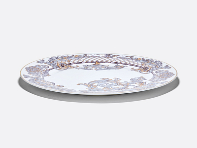 Блюдо круглое 300 мм в подарочной упаковке, форма Стандартная 2, рисунок Барокко, арт. 81.34919.00.1