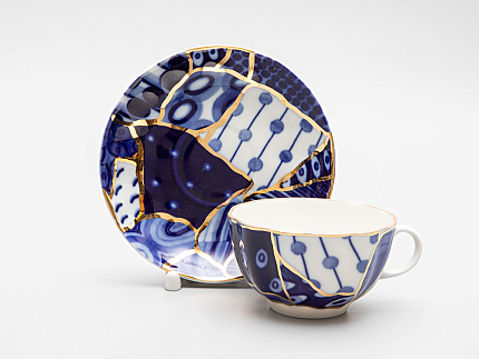 Чашка с блюдцем форма Тюльпан рисунок Байкал 2, арт. 81.29248.00.1