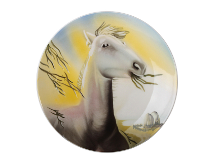 Декоративная тарелка 195 мм форма Эллипс рисунок Лошади.Июль арт. 60.07675.00.5