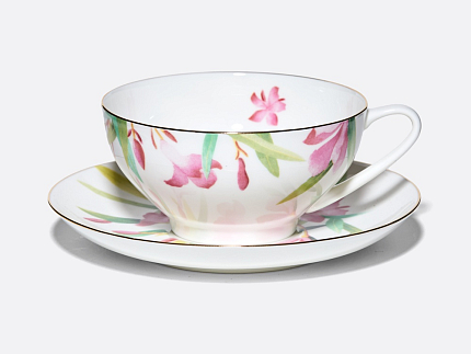 Чашка с блюдцем форма Купольная рисунок Акварель арт. 81.26635.00.1