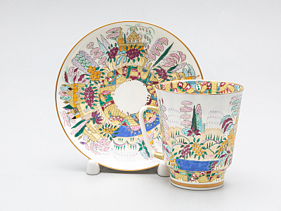 Чашка с блюдцем кофейная 165 мл.,  форма Майская,  рисунок Весна арт. 81.10505.00.1