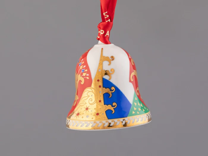 Подарочный набор Колокольчик форма Петелька рисунок Рождественские узоры 3 штуки, арт. 81.32619.00.1, 