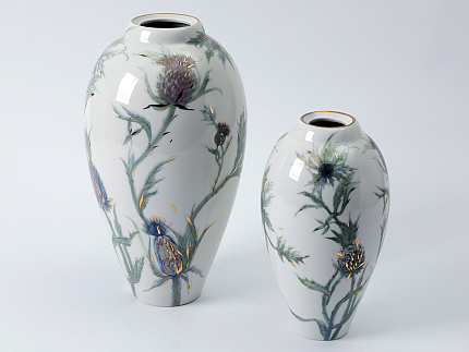 Ваза форма Лилия рисунок Репейник, арт. 80.48116.00.1