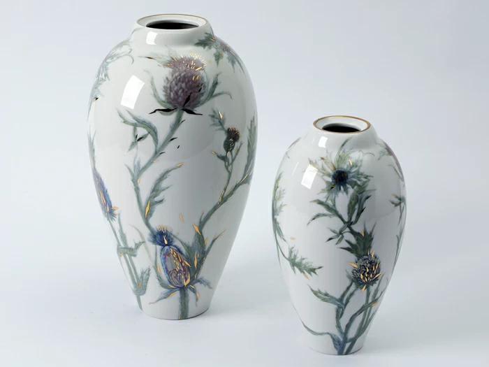 Ваза форма Лилия рисунок Репейник, арт. 80.48116.00.1, 