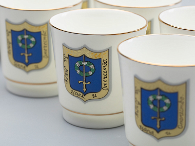 Подарочный набор стопки и икорница рис. Коттеджный арт. 81.30558.00.1