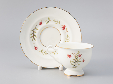 Сервиз чайный форма Айседора рисунок Цветы и ягоды, 6 персон 14 предметов, арт. 81.27538.00.1, 