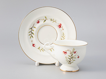 Сервиз чайный форма Айседора рисунок Цветы и ягоды, 6 персон 14 предметов, арт. 81.27538.00.1