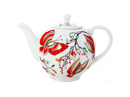 Чайник заварочный форма Тюльпан рисунок Бабочки арт. 80.00208.00.1