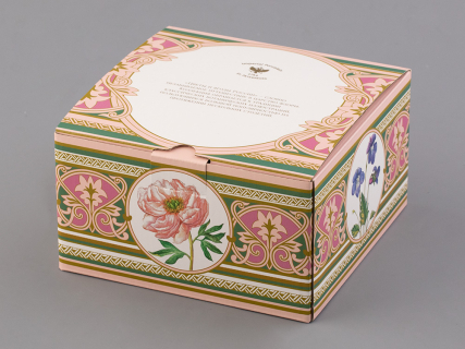 Чашка с блюдцем 250 мл в подарочной упаковке форма Соло, рисунок, Фиалка надрезанная, арт. 81.32656.00.1, 