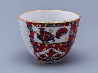 Чашка с блюдцем чайная 250 мл форма Весенняя рисунок Красный конь арт. 81.15308.00.1