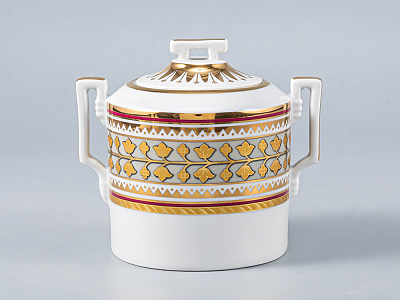 Сервиз чайный форма Гербовая рисунок Бельведер по мотивам Бабигонского, 14 предметов 6 персон, арт. 81.27705.00.1