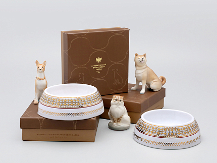Миска для домашних животных в подарочной упаковке, рисунок Бельведер, арт 81.34253.00.1