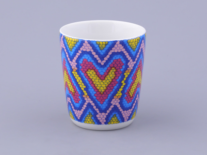 Чашка с блюдцем чайная, форма Колокол, рисунок Боа радужный, арт. 81.32688.00.1, 