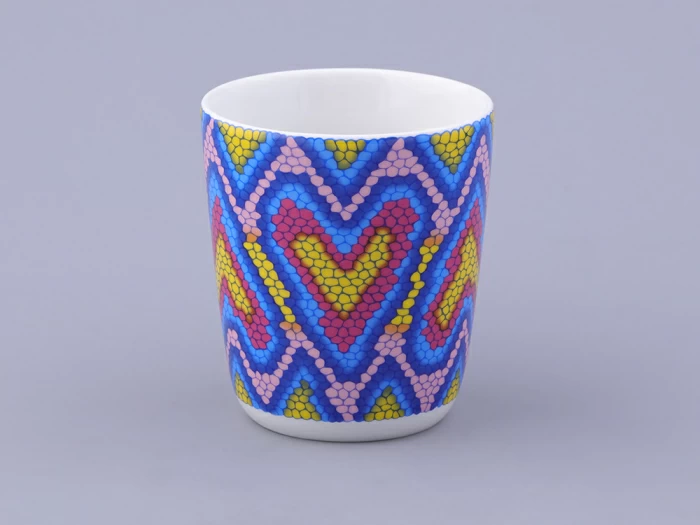 Чашка с блюдцем чайная, форма Колокол, рисунок Боа радужный, арт. 81.32688.00.1, 