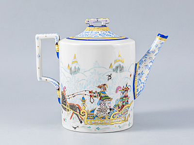 Сервиз чайный Гербовая Зимние забавы, 6 персон 15 предметов, арт. 81.14057.00.1