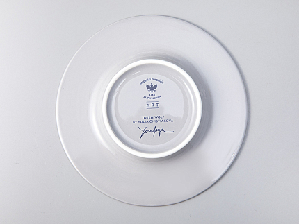 Бокал с блюдцем Тотем в подарочной упаковке, рисунок Волк, арт. 81.28374.00.1