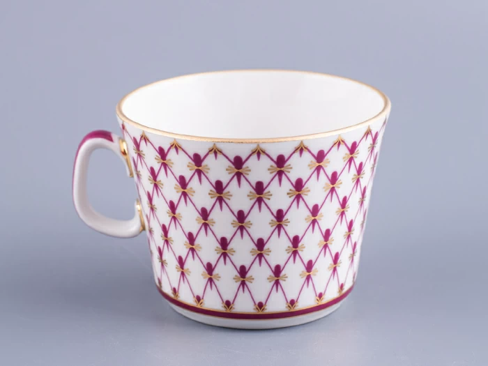 Чашка с блюдцем чайная 200 мл форма Молодежная рисунок Сетка-Блюз 2 арт. 81.24869.00.1, 