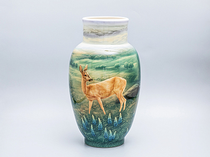 Ваза форма Китайская большой размер рисунок Ожидание солнца. Косули арт. 80.88180.00.1