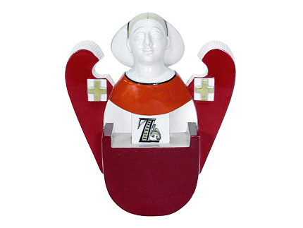 Скульптура форма Ангел рисунок Ангел в красном арт. 82.53695.00.1