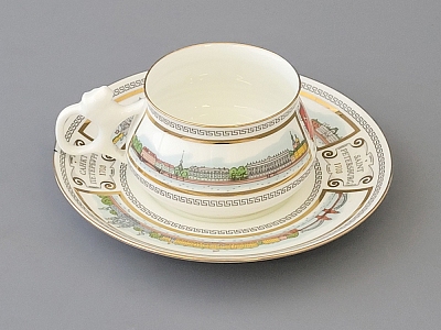 Чашка с блюдцем кофейная 180 мл.,  форма Билибина, рисунок Невские берега арт. 81.16102.00.1