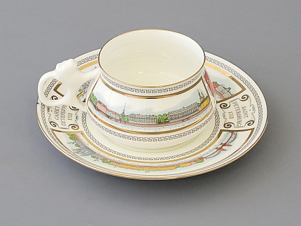 Чашка с блюдцем кофейная 180 мл.,  форма Билибина, рисунок Невские берега арт. 81.16102.00.1