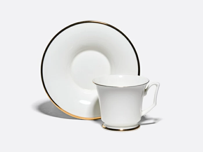 Чашка с блюдцем чайная 210 мл форма Юлия рисунок Золотая лента арт. 81.23998.00.1, 