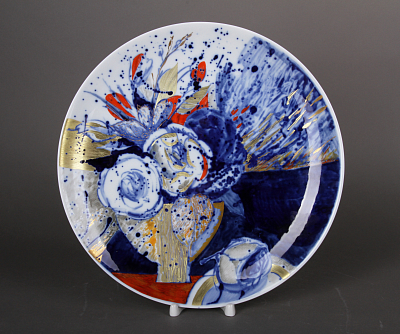 Блюдо декоративное 300 мм, на форме RICHELIEU, рисунок На синем бархате арт. 60.09303.00.1