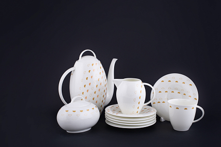 Чашка чайная Крем-брюле на форме Оливия, рисунок 3, арт 60.15933.00.1