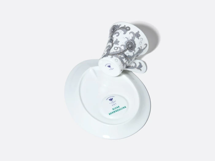 Чашка с блюдцем 225 мл в подарочной упаковке, форма Модерн, рисунок Жемчужный арт 81.10805.00.1, 