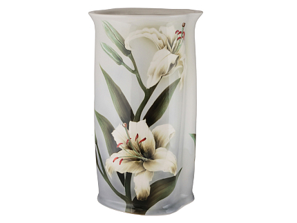 Ваза форма Византия большой размер рисунок Свежесть утра. Лилии арт. 80.88191.00.1