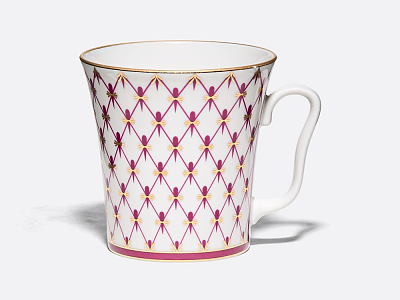 Бокал с блюдцем форма Ленинградский рисунок Сетка-Блюз 2 арт. 81.24769.00.1