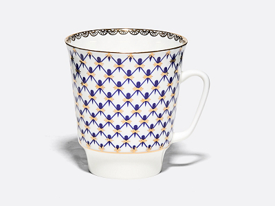 Чашка с блюдцем кофейная 165 мл.,  форма Майская,  рисунок Кобальтовая сетка арт. 81.14574.00.1