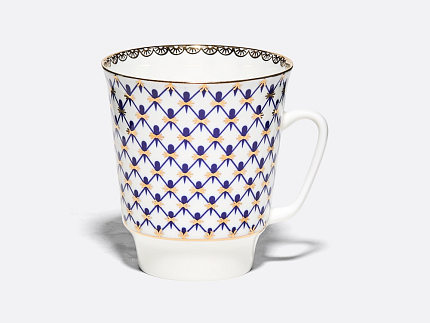 Чашка с блюдцем кофейная 165 мл.,  форма Майская,  рисунок Кобальтовая сетка арт. 81.14574.00.1