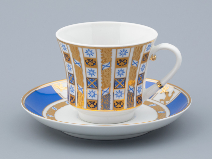 Чашка с блюдцем чайная форма Банкетная рисунок Кронштадт, арт. 81.32241.00.1, 