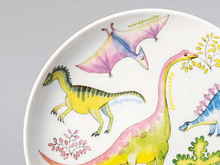 Подарочный набор трехпредметный комплект форма Карат рисунок Динозаврики арт. 81.30530.00.1