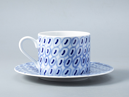 Чашка с блюдцем форма Соло рисунок Реки России. Ангара арт. 81.28755.00.1