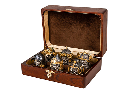 Набор Воины мира 6, секстет (витязь, сред.воин, арабск, викинг, терракот. самурай) арт. 21.00108.90