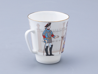 Трехпредметный комплект 165 мл, форма Майская, рисунок Опера Пиковая дама, арт. 81.33929.00.1