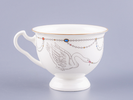 Чашка с блюдцем чайная форма Айседора рисунок Волшебное лебединое озеро - 2 арт. 81.26472.00.1