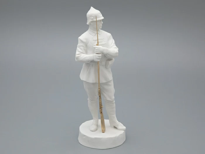 Скульптура Красноармеец Белый, в подарочной упаковке, рисунок Белый бисквит, арт 81.33427.00.1, 